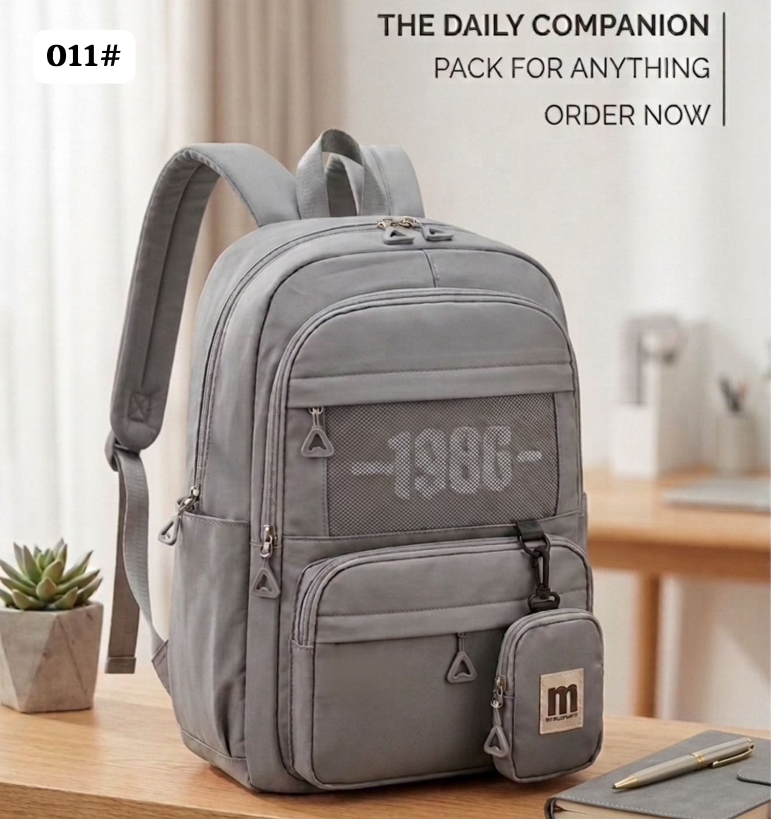 Retro Style Waterproof Backpack Campus Style Large Capacity School Bag for Teenagers and Students
