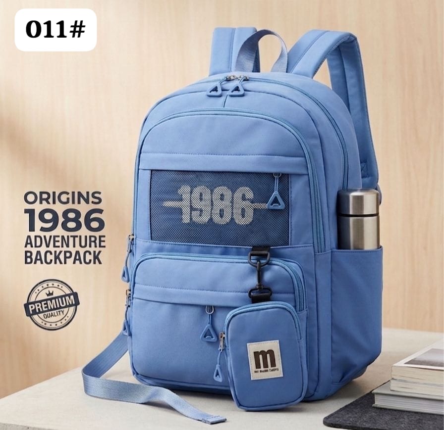 Retro Style Waterproof Backpack Campus Style Large Capacity School Bag for Teenagers and Students