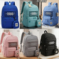 Retro Style Waterproof Backpack Campus Style Large Capacity School Bag for Teenagers and Students