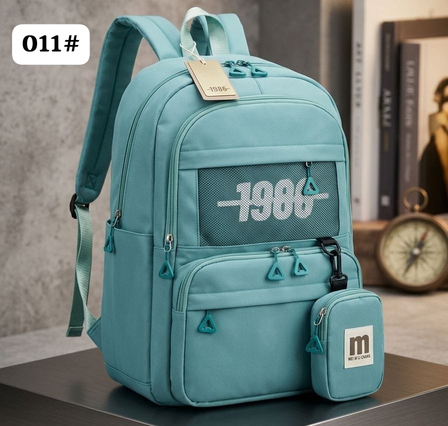 Retro Style Waterproof Backpack Campus Style Large Capacity School Bag for Teenagers and Students