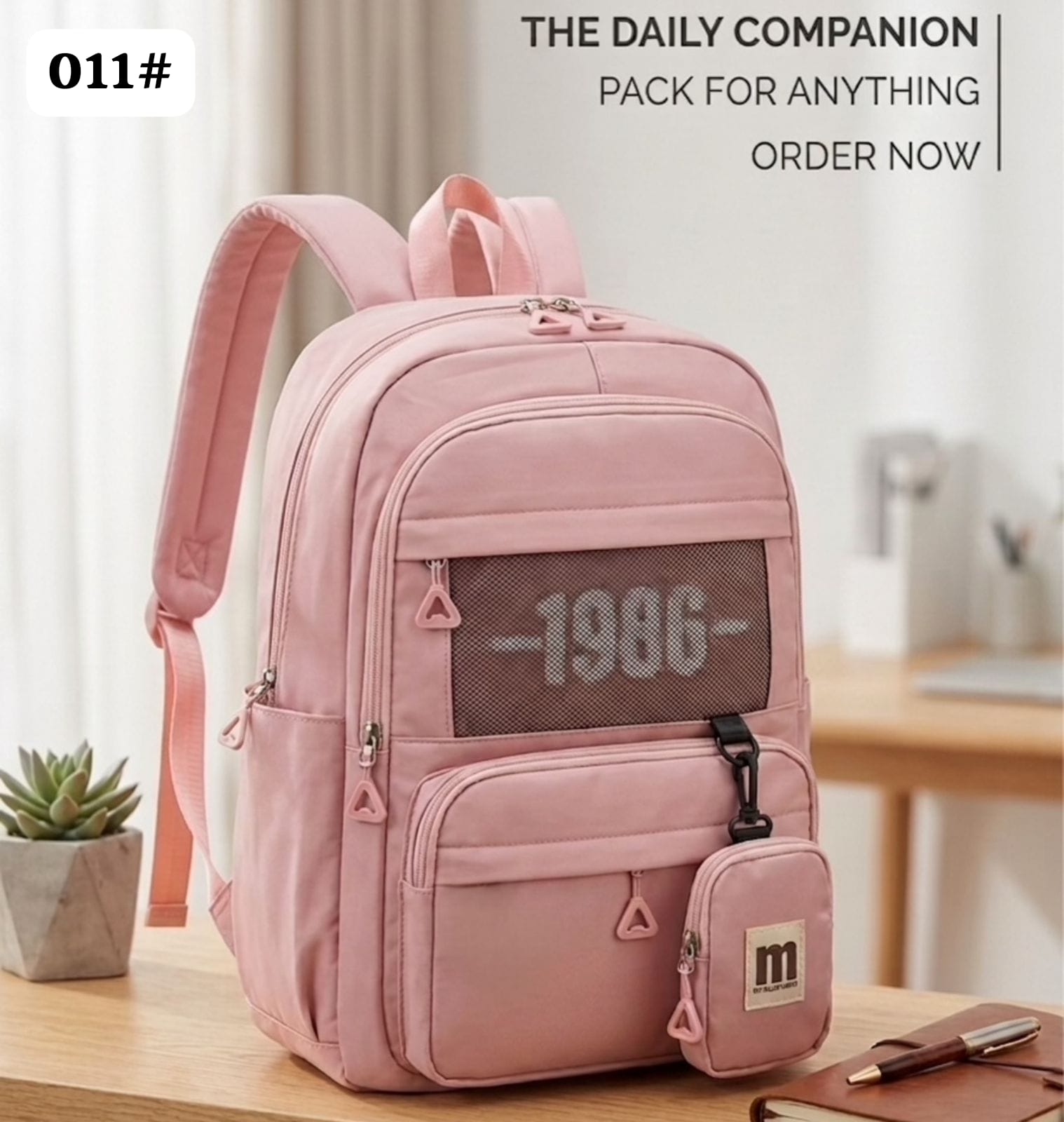Retro Style Waterproof Backpack Campus Style Large Capacity School Bag for Teenagers and Students