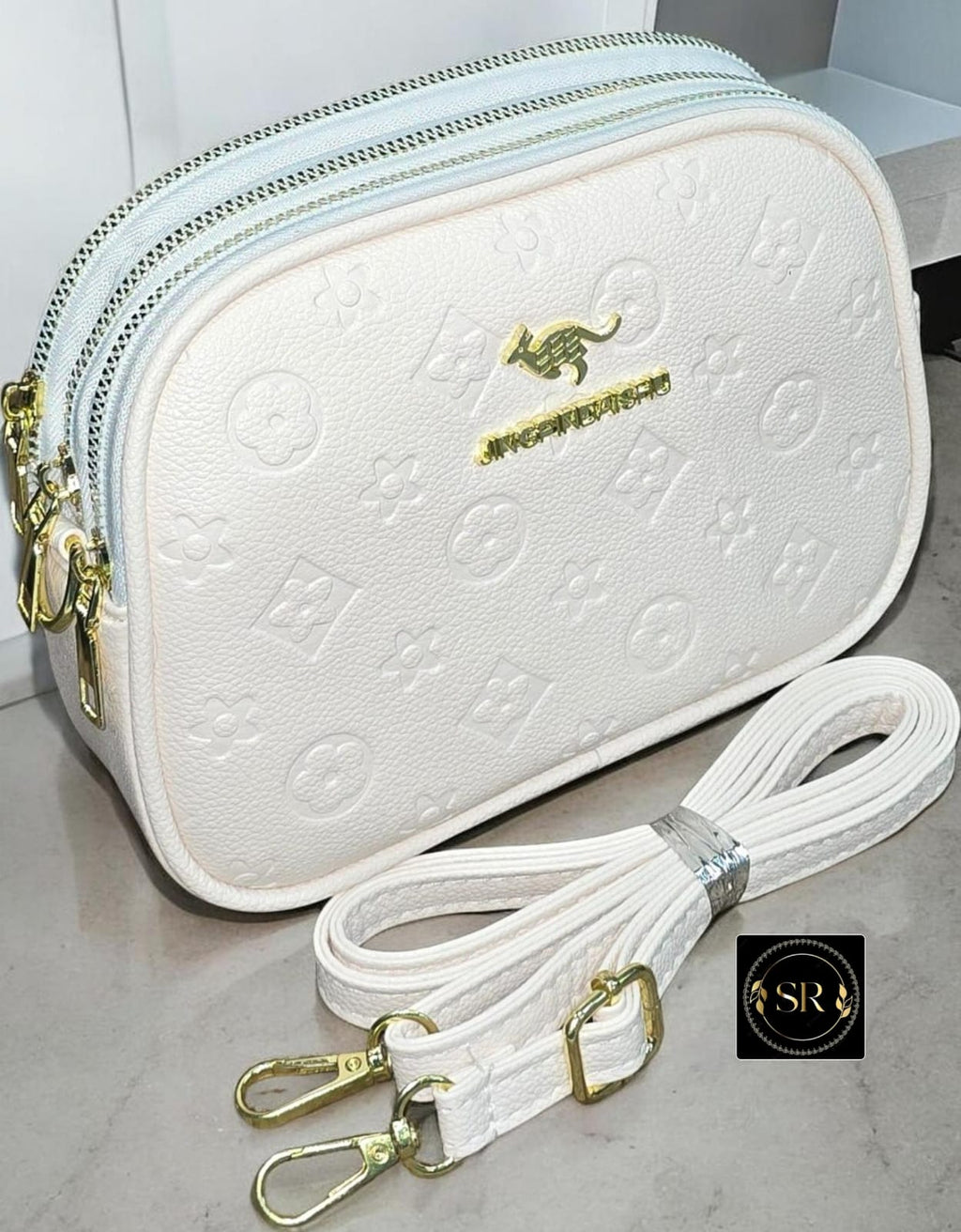 QUALITY IMPORTED 3 ZIPPER SHOULDER SLING BAG