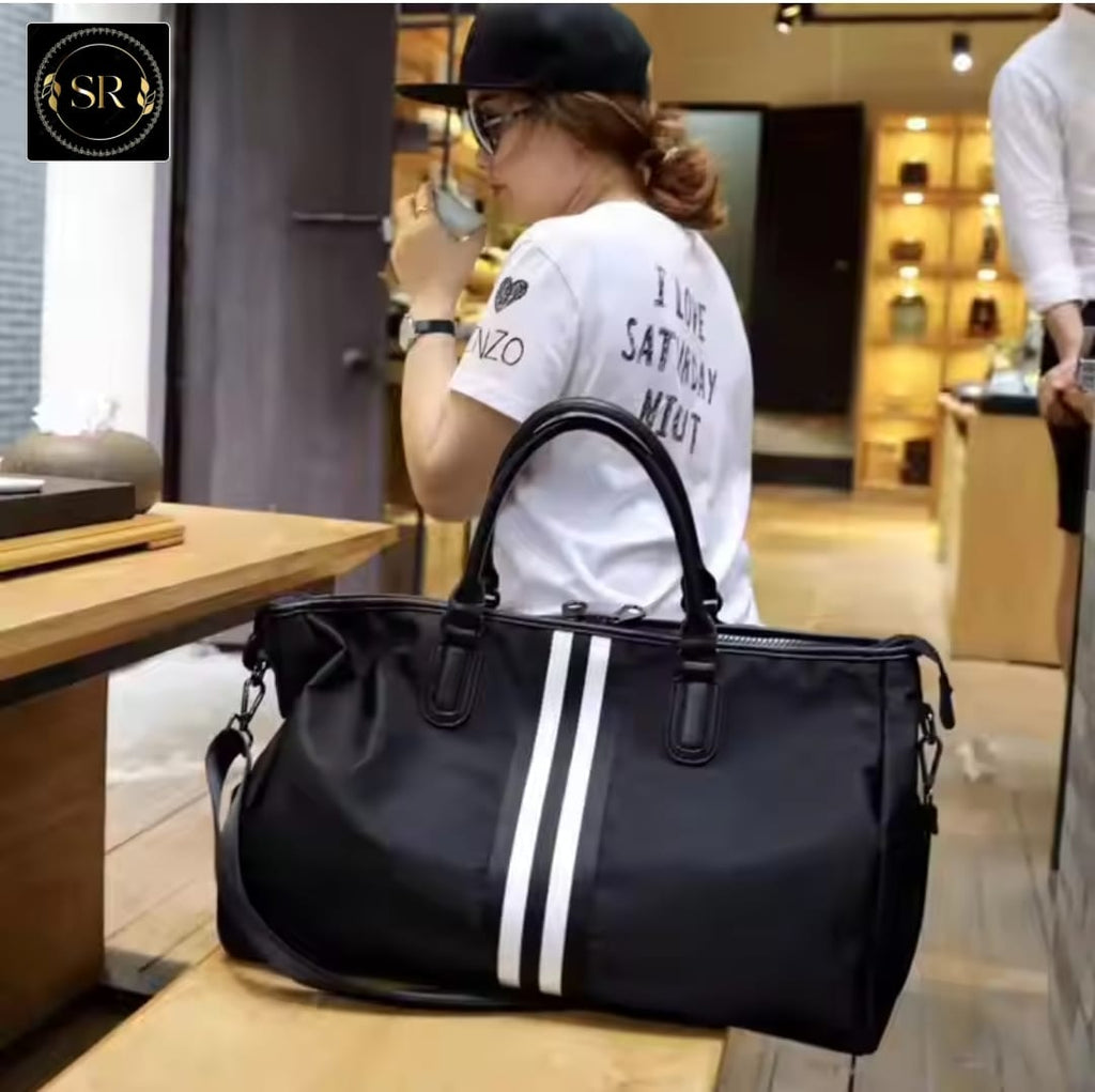 IMPORTED TRAVEL DUFFLE HANDBAG AND SHOULDER BAG