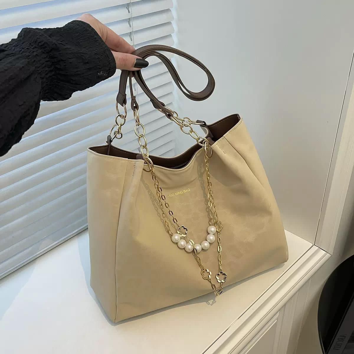Imported premium Quality  Classy Tote Bag & Pearl Kaychain