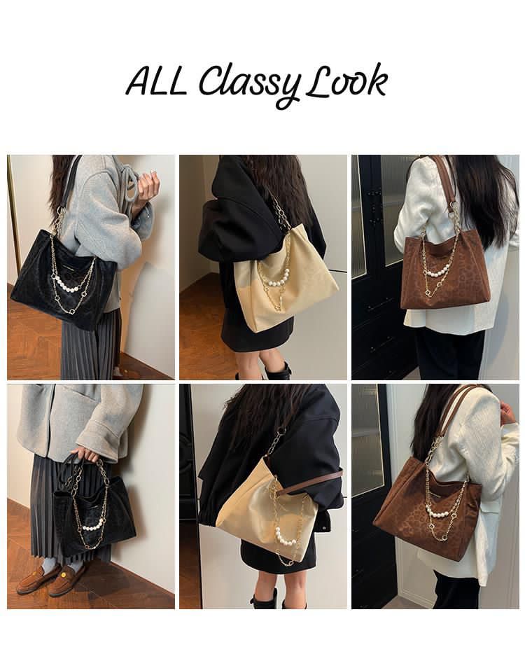 Imported premium Quality  Classy Tote Bag & Pearl Kaychain