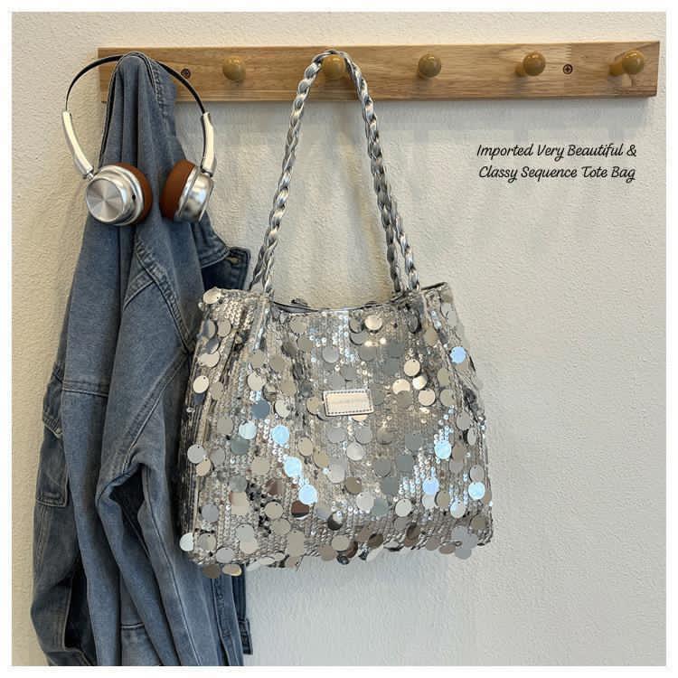 Imported Premium Quality Very Beautiful & Stylish Sequence Tote Bag