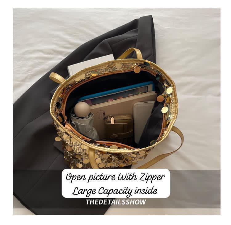 Imported Premium Quality Very Beautiful & Stylish Sequence Tote Bag