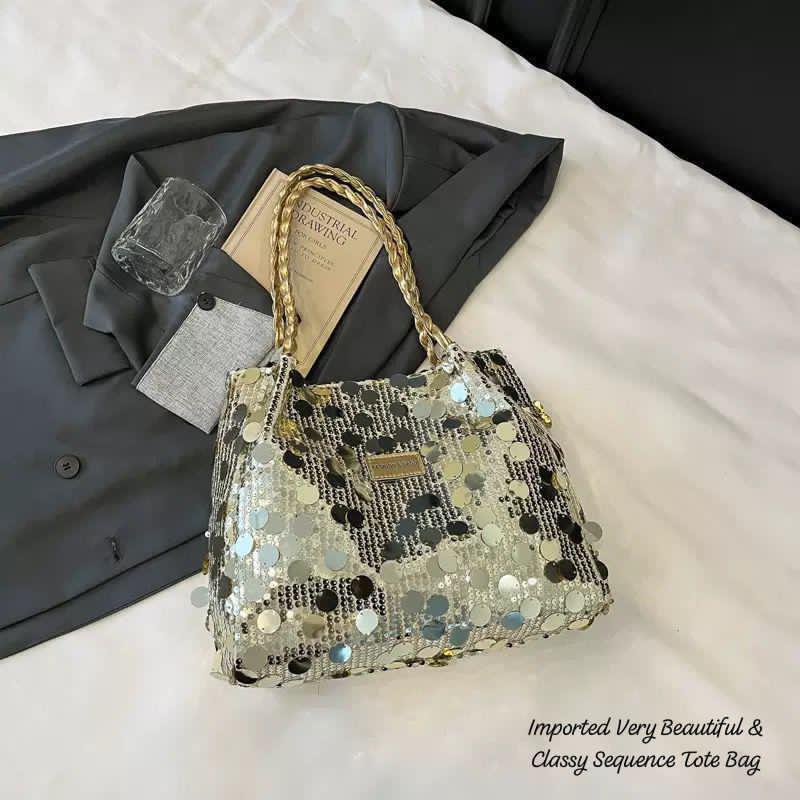 Imported Premium Quality Very Beautiful & Stylish Sequence Tote Bag