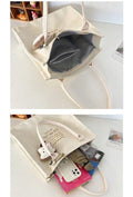 New Arrival Canvas Shoulder Bag Women's Casual Fashion Schoolbag Mend-up Bag Large Capacity Tote Bag Handbag