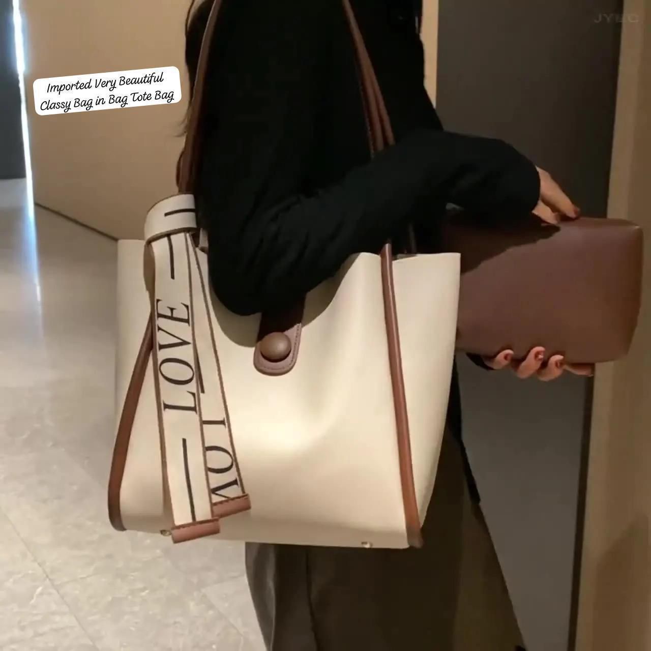 Imported Very Beautiful & Classy Bag in Bag 2 psc Set TOTE BAG