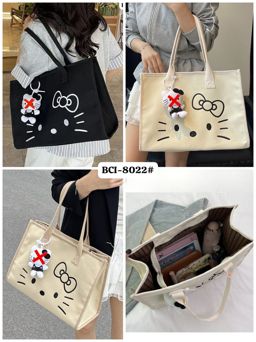 Arrival Large Capacity Canvas Tote Bags Women's Trendy Casual Aesthetic Everyday use Tote bags College University Shoulder Bag Handbag
