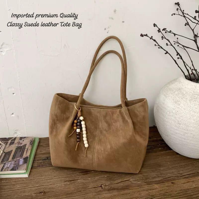 Imported Premium Quality Very Beautiful & Classy Suede Leather TOTE BAG