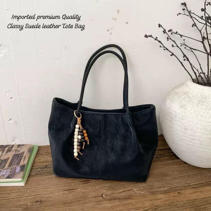 Imported Premium Quality Very Beautiful & Classy Suede Leather TOTE BAG