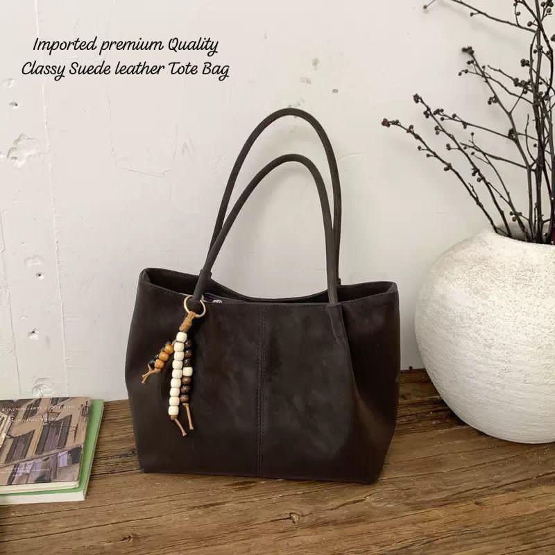 Imported Premium Quality Very Beautiful & Classy Suede Leather TOTE BAG