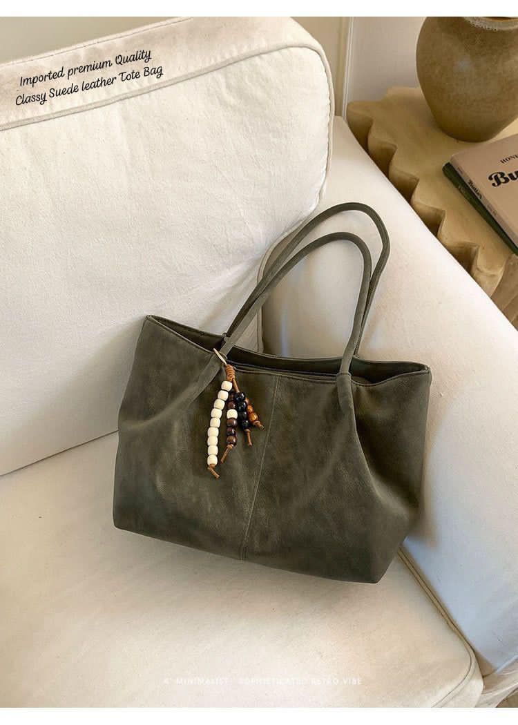 Imported Premium Quality Very Beautiful & Classy Suede Leather TOTE BAG