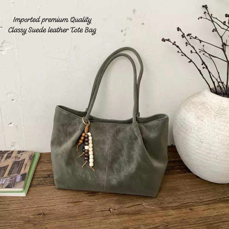 Imported Premium Quality Very Beautiful & Classy Suede Leather TOTE BAG