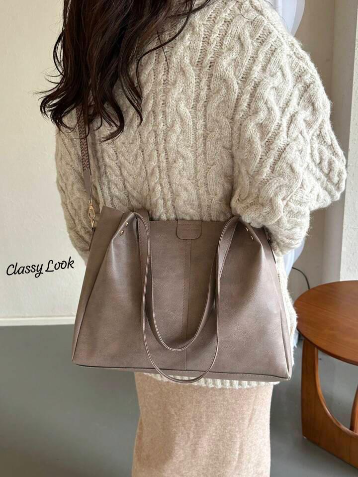 Imported Very Cute & Classy Broad Belt Leather Look Tote Bag