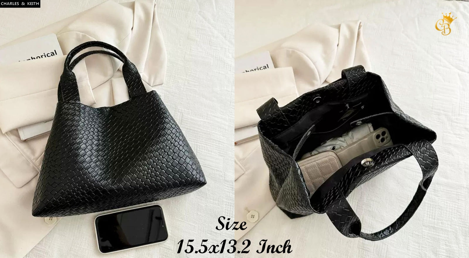 CHARLES & KEITH Style High Quality Imported Stylish Specious Tote HandBag