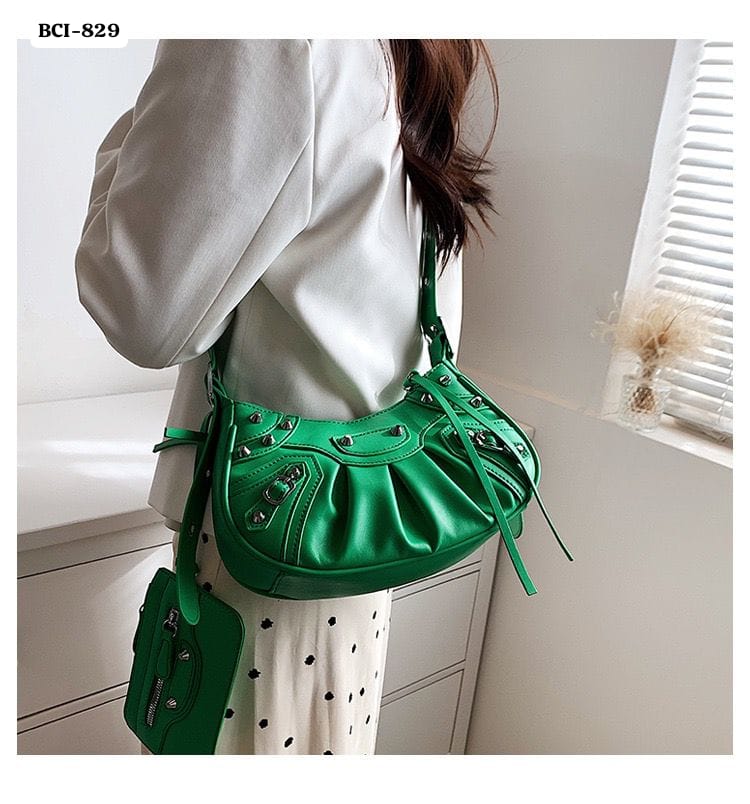 handbag rivet tassel bag