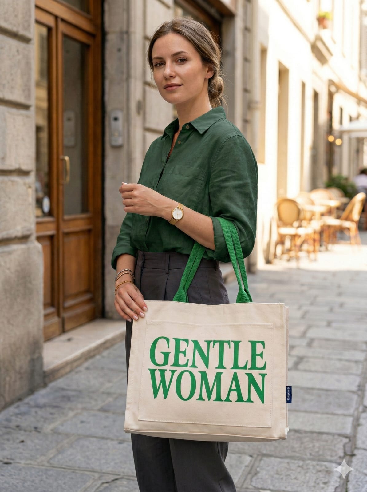 Gentle Woman Colorful Letter Print Small Canvas Bag 2026