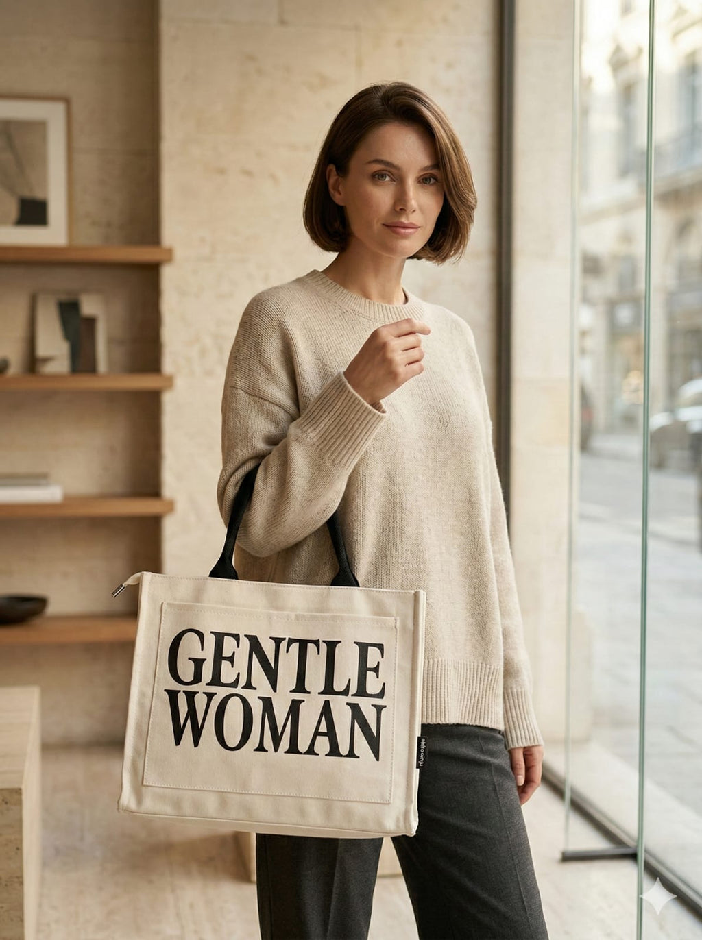 Gentle Woman Colorful Letter Print Small Canvas Bag 2026