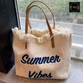 IMPORTED  SUMMER VIBES  HIGH QUALITY  IMPORTED TOTE HANDBAG AND SHOULDER BAG