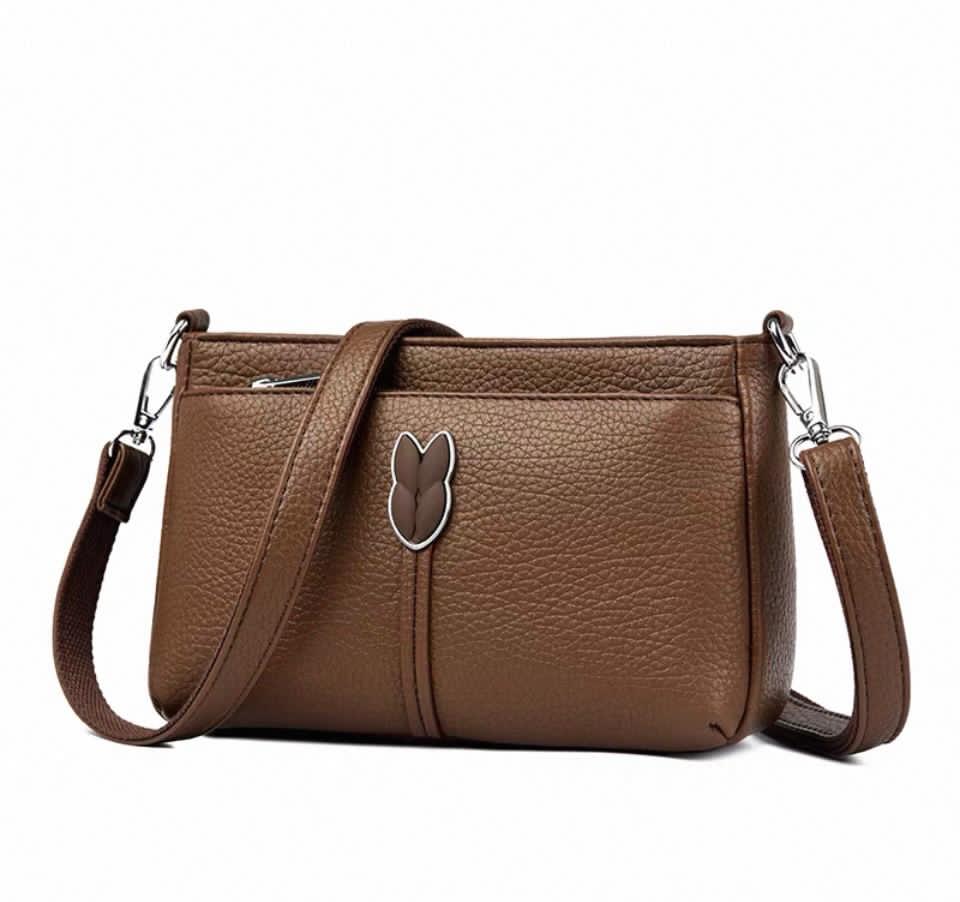 Premium Textured Leather Crossbody Sling Bag