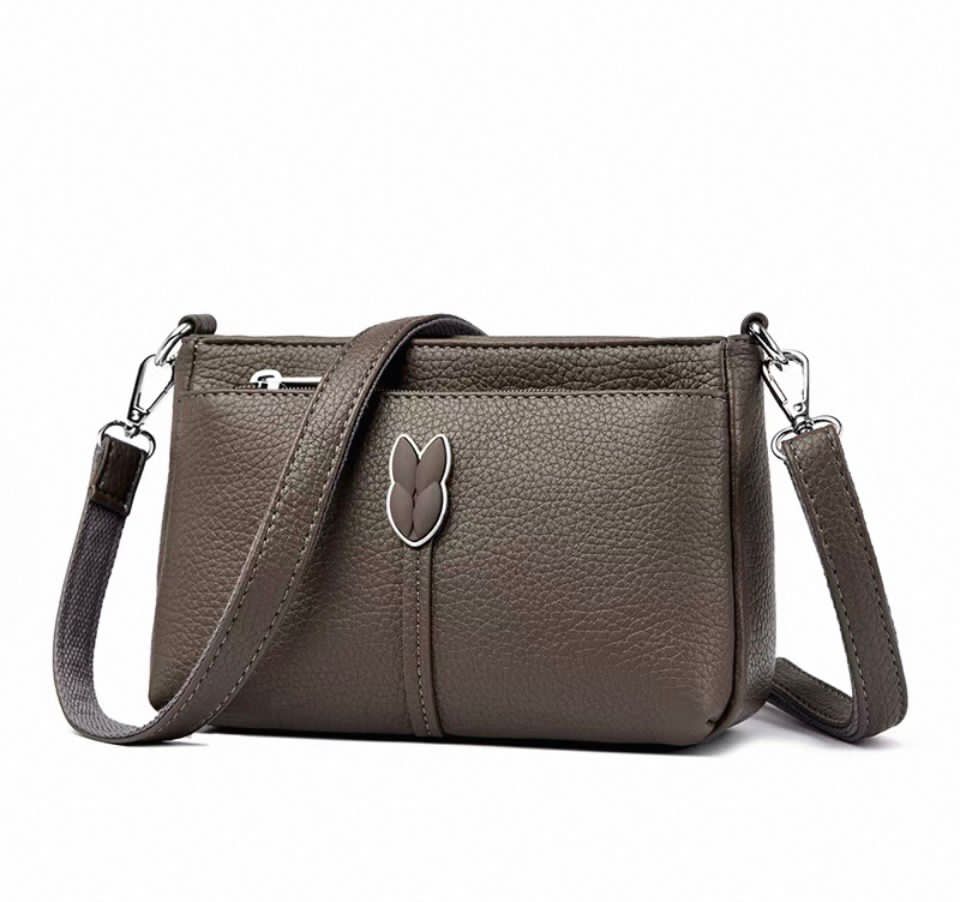 Premium Textured Leather Crossbody Sling Bag