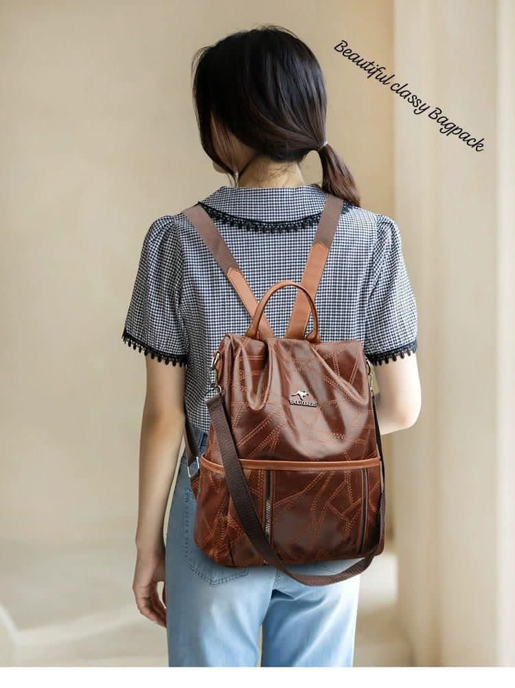 Imported Premium Quality Very Stylish & Classy Leather Look BACKPACK & Broad Belt Sling Bag