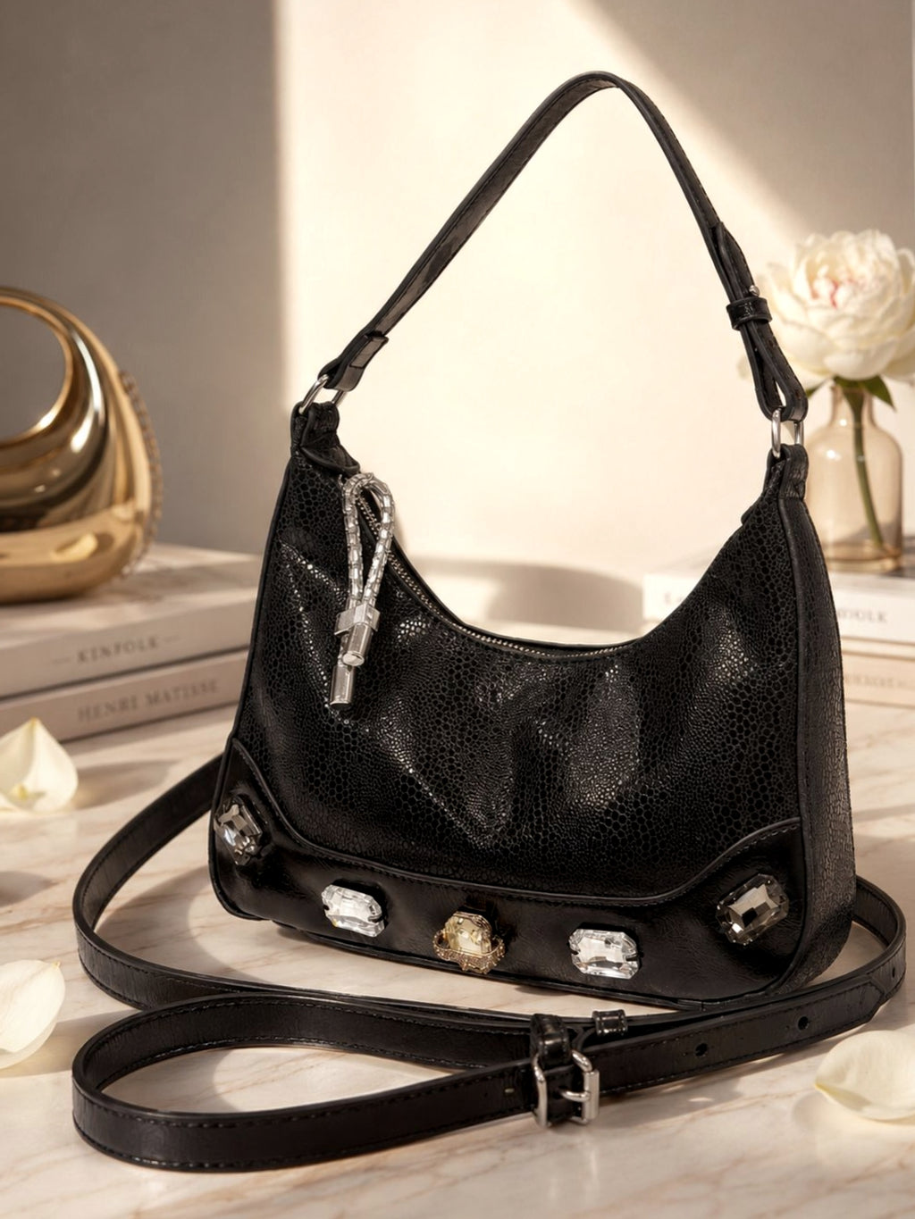 Premium shimmery handy & sling bag