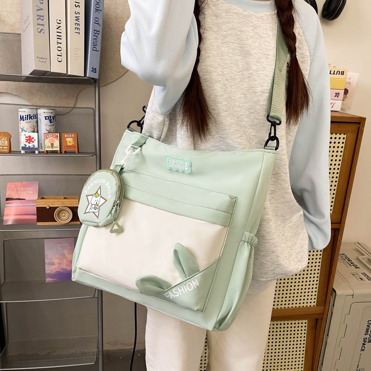 Korean Style College Style Trendy Contrasting Color Tutoring Bag