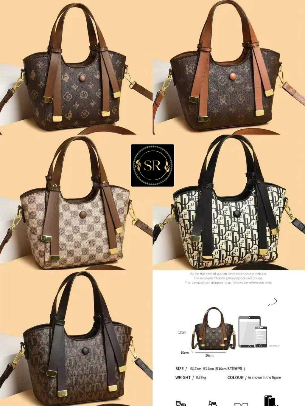 IMPORTED HANDBAG AND SHOULDER SLING BAG