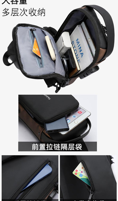 casual crossbody bag for men