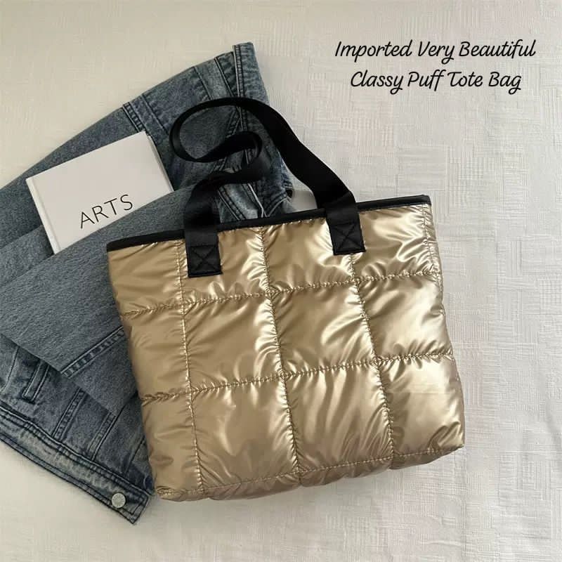 Imported premium Quality Spacious PUFF TOTE BAG