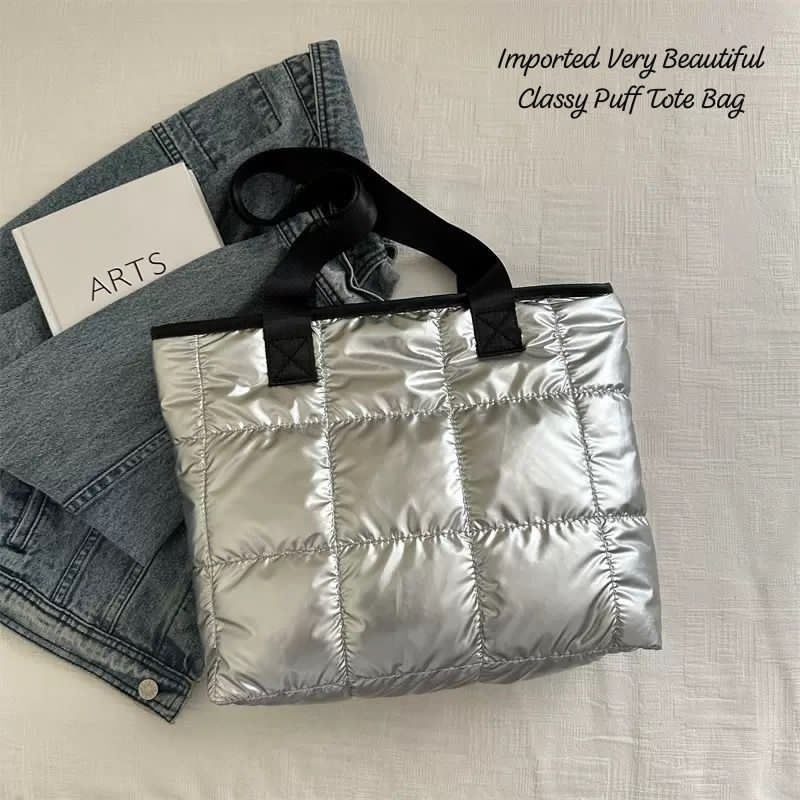 Imported premium Quality Spacious PUFF TOTE BAG