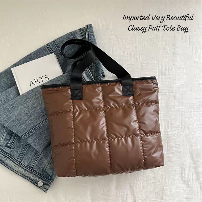 Imported premium Quality Spacious PUFF TOTE BAG