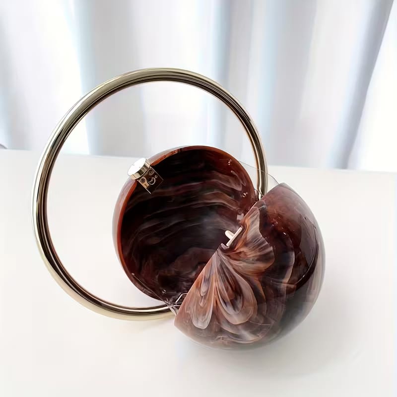 Marble Pattern Spherical Banquet Bag