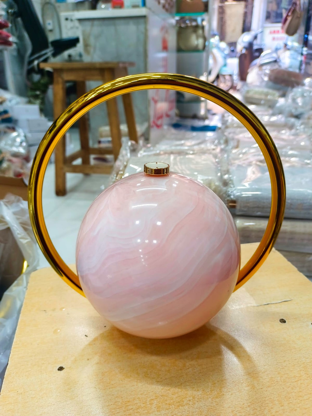 Marble Pattern Spherical Banquet Bag