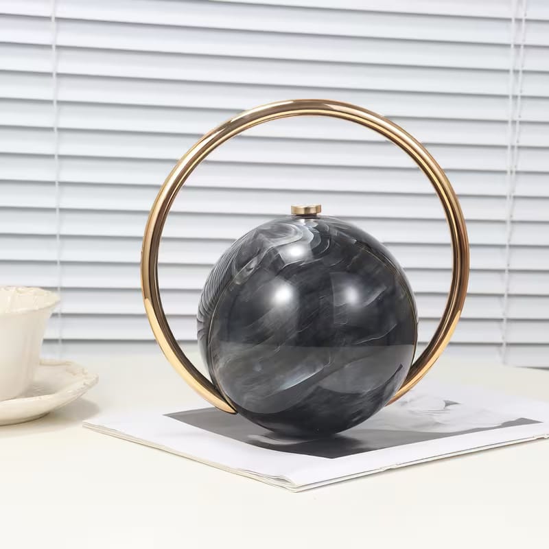 Marble Pattern Spherical Banquet Bag