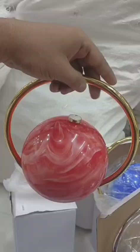 Marble Pattern Spherical Banquet Bag